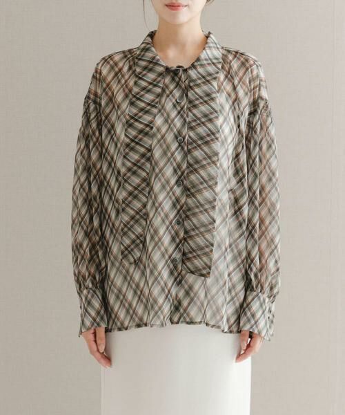 URBAN RESEARCH ROSSO / アーバンリサーチ ロッソ シャツ・ブラウス | チェックボウタイボリュームブラウス | 詳細5