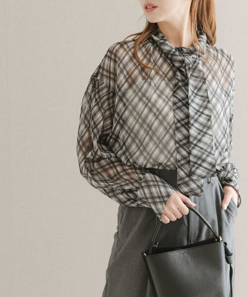 URBAN RESEARCH ROSSO / アーバンリサーチ ロッソ シャツ・ブラウス | チェックボウタイボリュームブラウス | 詳細20