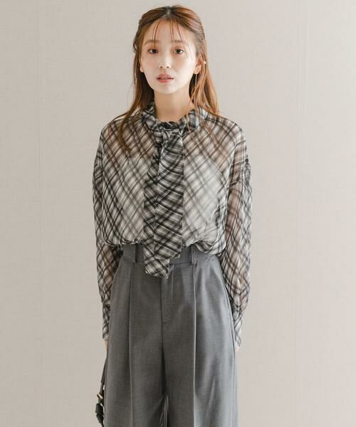 URBAN RESEARCH ROSSO / アーバンリサーチ ロッソ シャツ・ブラウス | チェックボウタイボリュームブラウス | 詳細21