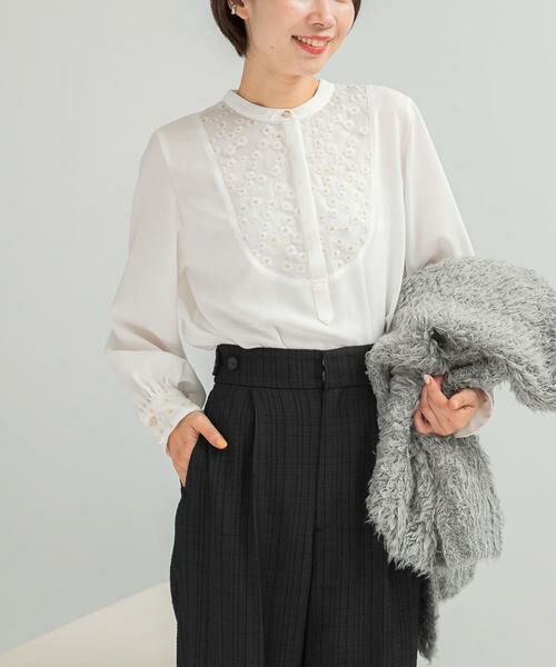 URBAN RESEARCH ROSSO / アーバンリサーチ ロッソ シャツ・ブラウス | ウォッシャブルフラワー刺繍レースブラウス | 詳細4