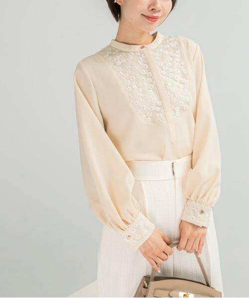 URBAN RESEARCH ROSSO / アーバンリサーチ ロッソ シャツ・ブラウス | ウォッシャブルフラワー刺繍レースブラウス | 詳細15