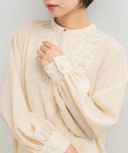 URBAN RESEARCH ROSSO / アーバンリサーチ ロッソ シャツ・ブラウス | ウォッシャブルフラワー刺繍レースブラウス | 詳細20