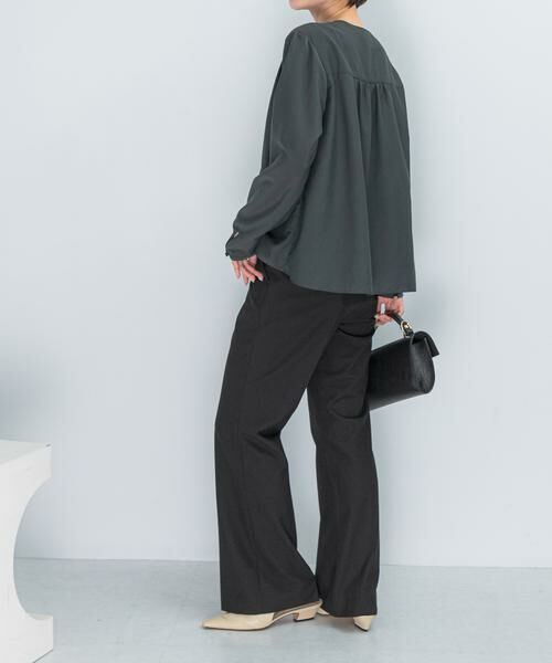 URBAN RESEARCH ROSSO / アーバンリサーチ ロッソ シャツ・ブラウス | ウォッシャブルVネックフレアブラウス | 詳細13