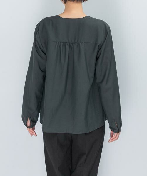 URBAN RESEARCH ROSSO / アーバンリサーチ ロッソ シャツ・ブラウス | ウォッシャブルVネックフレアブラウス | 詳細17