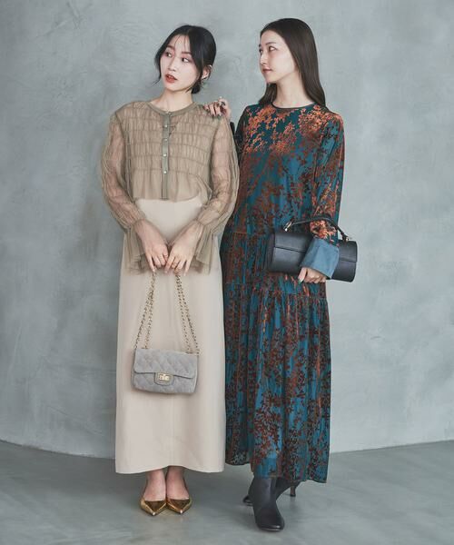 URBAN RESEARCH ROSSO / アーバンリサーチ ロッソ ワンピース | フロッキープリントティアードワンピース | 詳細7