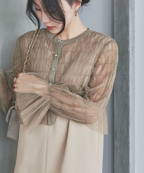 URBAN RESEARCH ROSSO / アーバンリサーチ ロッソ ワンピース | チュールカーディガン×レイヤードワンピース | 詳細1