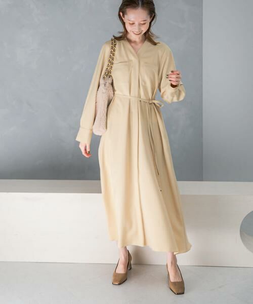 URBAN RESEARCH ROSSO / アーバンリサーチ ロッソ ワンピース | ポケットデザインVネックワンピース | 詳細1