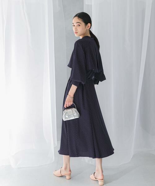 URBAN RESEARCH ROSSO / アーバンリサーチ ロッソ ワンピース | 『WEB限定』ドットプリントケープワンピース | 詳細4