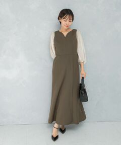 URBAN RESEARCH ROSSO / アーバンリサーチ ロッソ ワンピース | ドッキングスリーブVネックワンピース