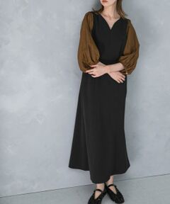 URBAN RESEARCH ROSSO / アーバンリサーチ ロッソ ワンピース | ドッキングスリーブVネックワンピース