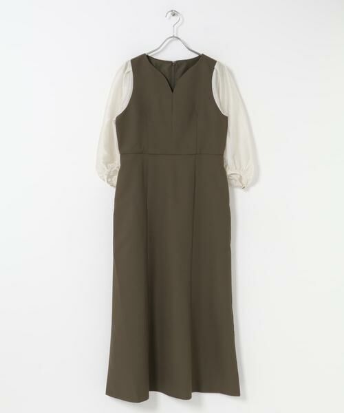 URBAN RESEARCH ROSSO / アーバンリサーチ ロッソ ワンピース | ドッキングスリーブVネックワンピース | 詳細3