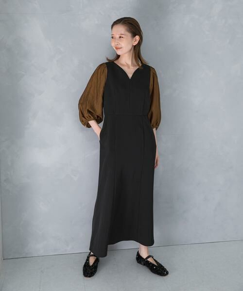 URBAN RESEARCH ROSSO / アーバンリサーチ ロッソ ワンピース | ドッキングスリーブVネックワンピース | 詳細10