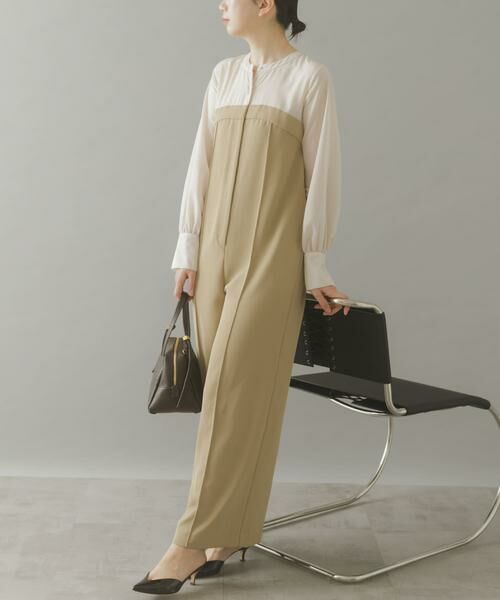 URBAN RESEARCH ROSSO / アーバンリサーチ ロッソ サロペット・オールインワン | レイヤードライクオールインワン(ベージュ系その他)