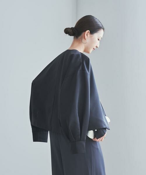 URBAN RESEARCH ROSSO / アーバンリサーチ ロッソ ブルゾン | マットサテンノーカラーブルゾン | 詳細1