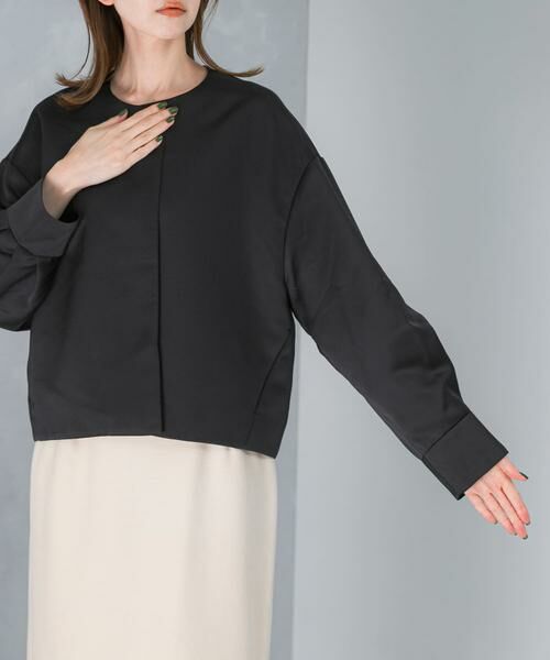 URBAN RESEARCH ROSSO / アーバンリサーチ ロッソ ブルゾン | マットサテンノーカラーブルゾン | 詳細4