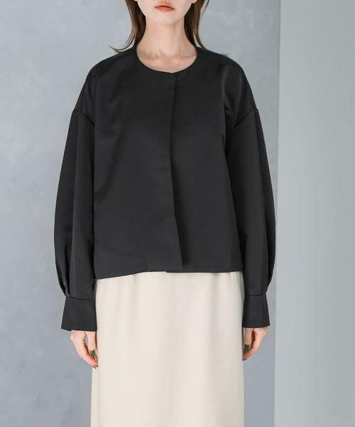 URBAN RESEARCH ROSSO / アーバンリサーチ ロッソ ブルゾン | マットサテンノーカラーブルゾン | 詳細5