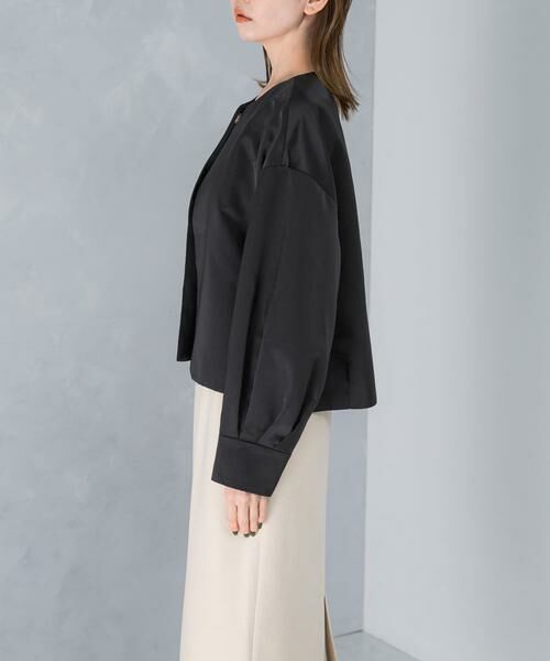 URBAN RESEARCH ROSSO / アーバンリサーチ ロッソ ブルゾン | マットサテンノーカラーブルゾン | 詳細6