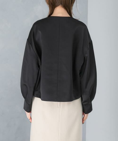 URBAN RESEARCH ROSSO / アーバンリサーチ ロッソ ブルゾン | マットサテンノーカラーブルゾン | 詳細7
