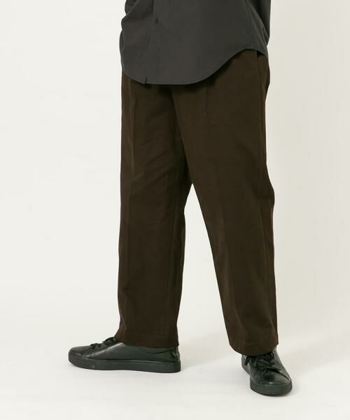 URBAN RESEARCH ROSSO / アーバンリサーチ ロッソ その他パンツ | 『XLサイズあり』ストレッチモールスキン1タックワイドスラックス | 詳細2