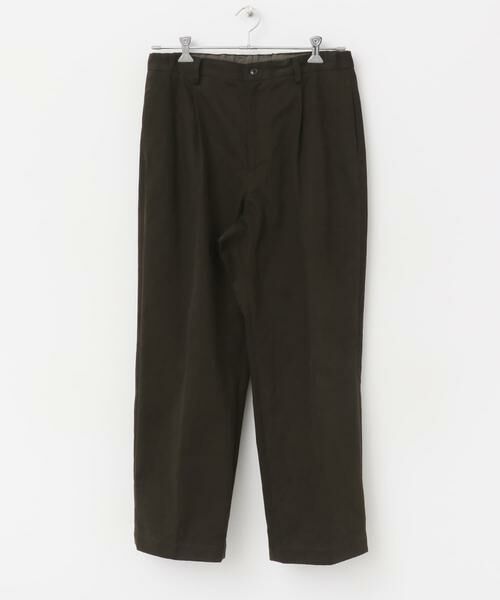URBAN RESEARCH ROSSO/アーバンリサーチ ロッソ 『XLサイズあり』ストレッチモールスキン1タックワイドスラックス ダークブラウン XL URBAN RESEARCH ROSSO/アーバンリサーチ ロッソ 『XLサイズあり』ストレッチモールスキン1タックワイドスラックス ダークブラウン XL