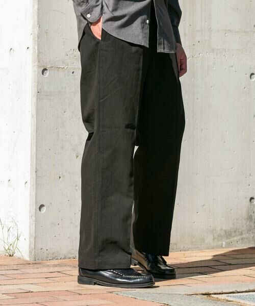 URBAN RESEARCH ROSSO / アーバンリサーチ ロッソ その他パンツ | 『XLサイズあり』ストレッチモールスキン1タックワイドスラックス | 詳細8