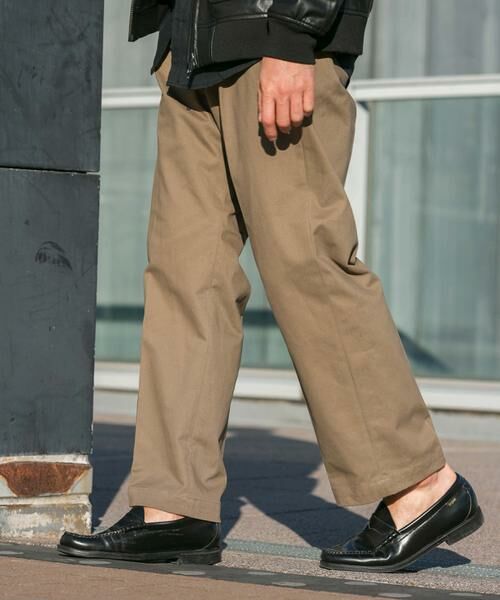 URBAN RESEARCH ROSSO / アーバンリサーチ ロッソ その他パンツ | 『XLサイズあり』ストレッチモールスキン1タックワイドスラックス | 詳細22