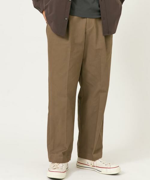 URBAN RESEARCH ROSSO / アーバンリサーチ ロッソ その他パンツ | 『XLサイズあり』ストレッチモールスキン1タックワイドスラックス | 詳細25