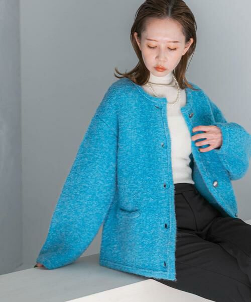 URBAN RESEARCH ROSSO / アーバンリサーチ ロッソ その他アウター | 『WEB/一部店舗限定』ウール混ブークレニットジャケット | 詳細4