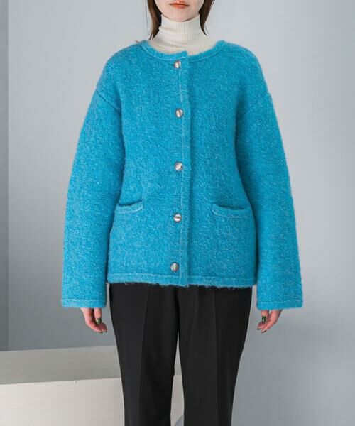 URBAN RESEARCH ROSSO / アーバンリサーチ ロッソ その他アウター | 『WEB/一部店舗限定』ウール混ブークレニットジャケット | 詳細5