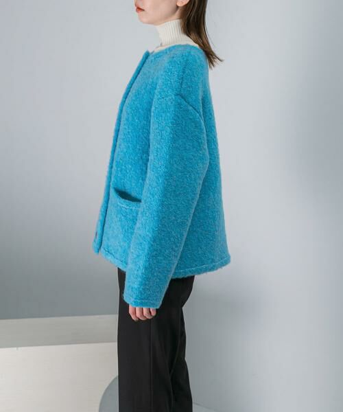 URBAN RESEARCH ROSSO / アーバンリサーチ ロッソ その他アウター | 『WEB/一部店舗限定』ウール混ブークレニットジャケット | 詳細6
