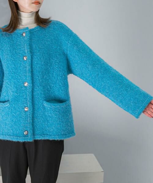 URBAN RESEARCH ROSSO / アーバンリサーチ ロッソ その他アウター | 『WEB/一部店舗限定』ウール混ブークレニットジャケット | 詳細8