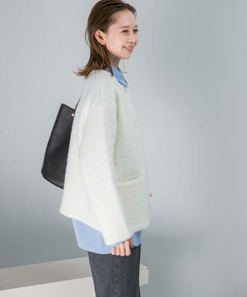 URBAN RESEARCH ROSSO / アーバンリサーチ ロッソ その他アウター | 『WEB/一部店舗限定』ウール混ブークレニットジャケット | 詳細15