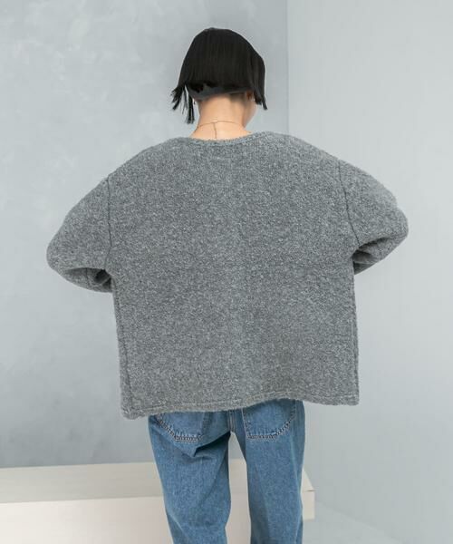 URBAN RESEARCH ROSSO / アーバンリサーチ ロッソ その他アウター | 『WEB/一部店舗限定』ウール混ブークレニットジャケット | 詳細23