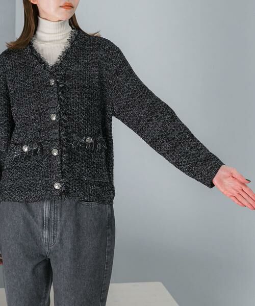URBAN RESEARCH ROSSO / アーバンリサーチ ロッソ カーディガン・ボレロ | ツイードVネックカーディガン | 詳細15
