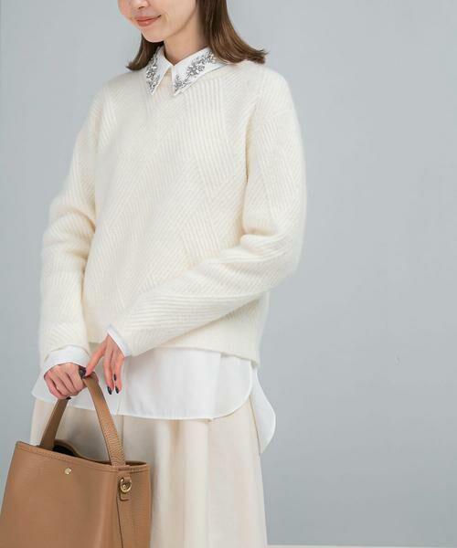 URBAN RESEARCH ROSSO / アーバンリサーチ ロッソ ニット・セーター | ダイヤ柄編ラメミックスニット | 詳細11