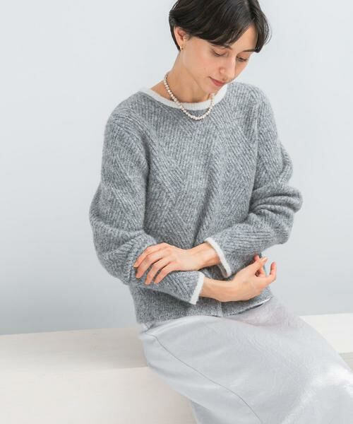 URBAN RESEARCH ROSSO / アーバンリサーチ ロッソ ニット・セーター | ダイヤ柄編ラメミックスニット | 詳細16