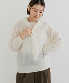 URBAN RESEARCH ROSSO / アーバンリサーチ ロッソ ニット・セーター | F by ROSSO　ヘアリーニットプルオーバー+ニットスカーフ