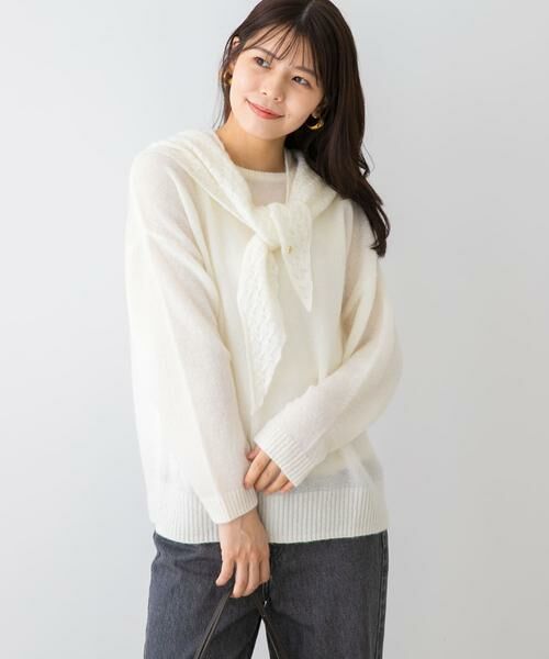 URBAN RESEARCH ROSSO / アーバンリサーチ ロッソ ニット・セーター | F by ROSSO　ヘアリーニットプルオーバー+ニットスカーフ | 詳細6