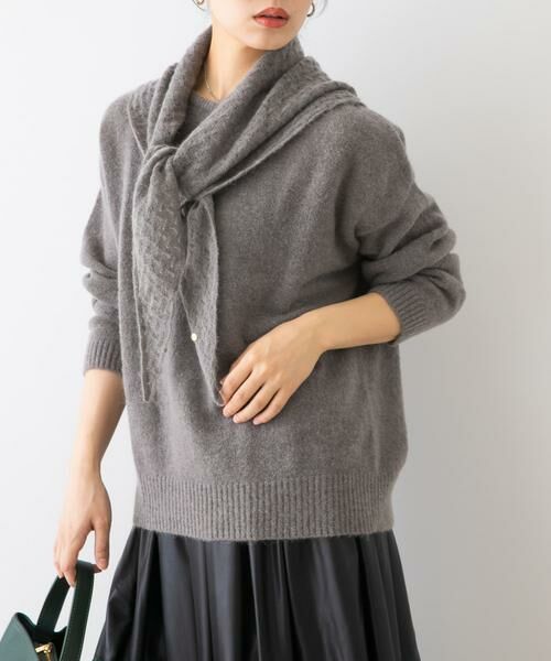 URBAN RESEARCH ROSSO / アーバンリサーチ ロッソ ニット・セーター | F by ROSSO　ヘアリーニットプルオーバー+ニットスカーフ | 詳細12