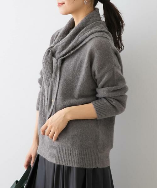 URBAN RESEARCH ROSSO / アーバンリサーチ ロッソ ニット・セーター | F by ROSSO　ヘアリーニットプルオーバー+ニットスカーフ | 詳細13