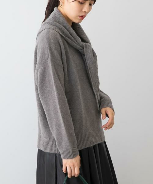 URBAN RESEARCH ROSSO / アーバンリサーチ ロッソ ニット・セーター | F by ROSSO　ヘアリーニットプルオーバー+ニットスカーフ | 詳細14