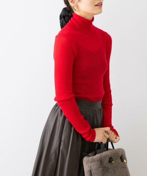 URBAN RESEARCH ROSSO / アーバンリサーチ ロッソ ニット・セーター | F by ROSSO　ウォッシャブルシアーリブタートルニット | 詳細3