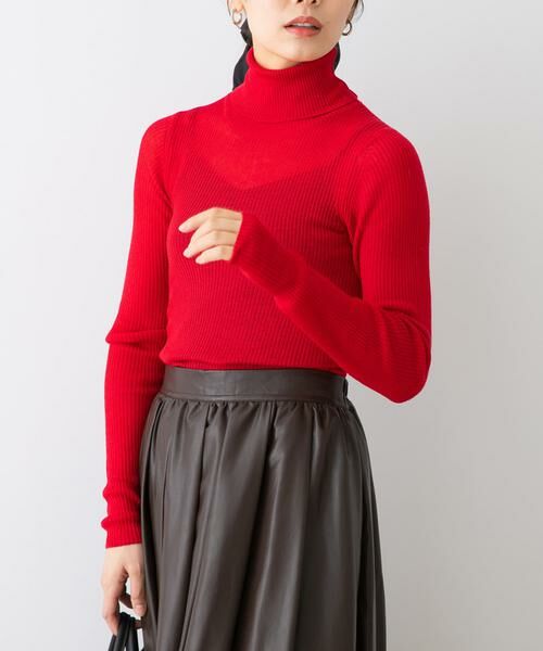 URBAN RESEARCH ROSSO / アーバンリサーチ ロッソ ニット・セーター | F by ROSSO　ウォッシャブルシアーリブタートルニット | 詳細4