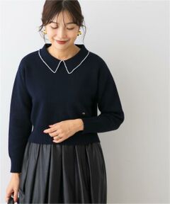 URBAN RESEARCH ROSSO / アーバンリサーチ ロッソ ニット・セーター | F by ROSSO　コットンカシミヤ衿パールニット