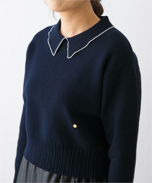 URBAN RESEARCH ROSSO / アーバンリサーチ ロッソ ニット・セーター | F by ROSSO　コットンカシミヤ衿パールニット | 詳細11