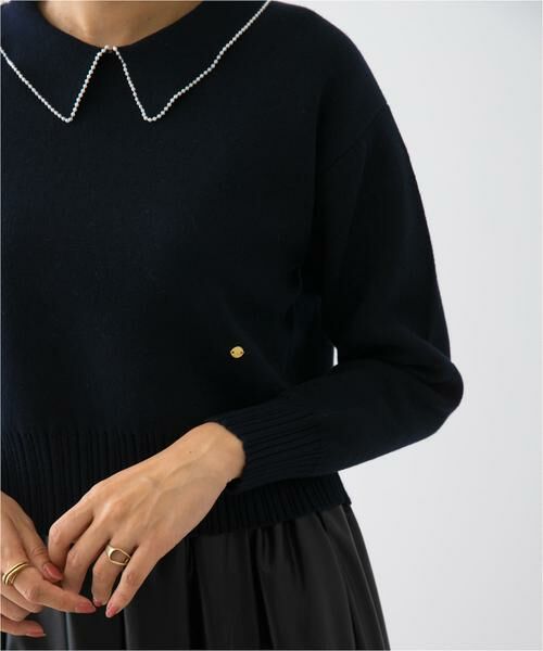 URBAN RESEARCH ROSSO / アーバンリサーチ ロッソ ニット・セーター | F by ROSSO　コットンカシミヤ衿パールニット | 詳細12