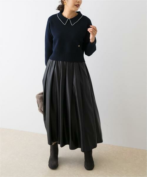 URBAN RESEARCH ROSSO / アーバンリサーチ ロッソ ニット・セーター | F by ROSSO　コットンカシミヤ衿パールニット | 詳細5