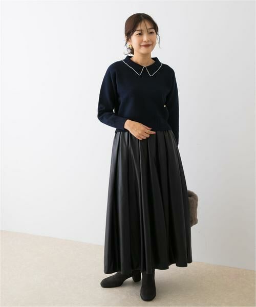 URBAN RESEARCH ROSSO / アーバンリサーチ ロッソ ニット・セーター | F by ROSSO　コットンカシミヤ衿パールニット | 詳細6