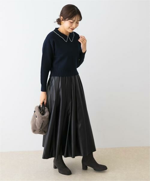 URBAN RESEARCH ROSSO / アーバンリサーチ ロッソ ニット・セーター | F by ROSSO　コットンカシミヤ衿パールニット | 詳細7