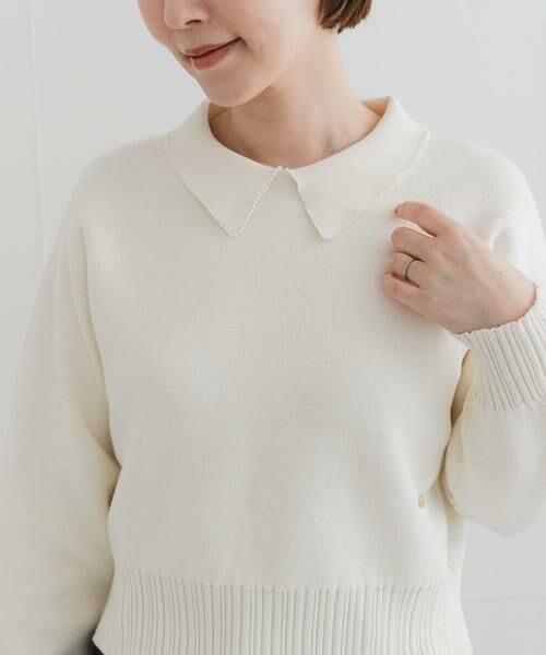 URBAN RESEARCH ROSSO / アーバンリサーチ ロッソ ニット・セーター | F by ROSSO　コットンカシミヤ衿パールニット | 詳細17